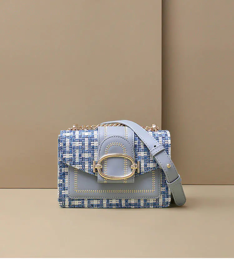 Luxury Wide Shoulder Bag with Chain Crossbody