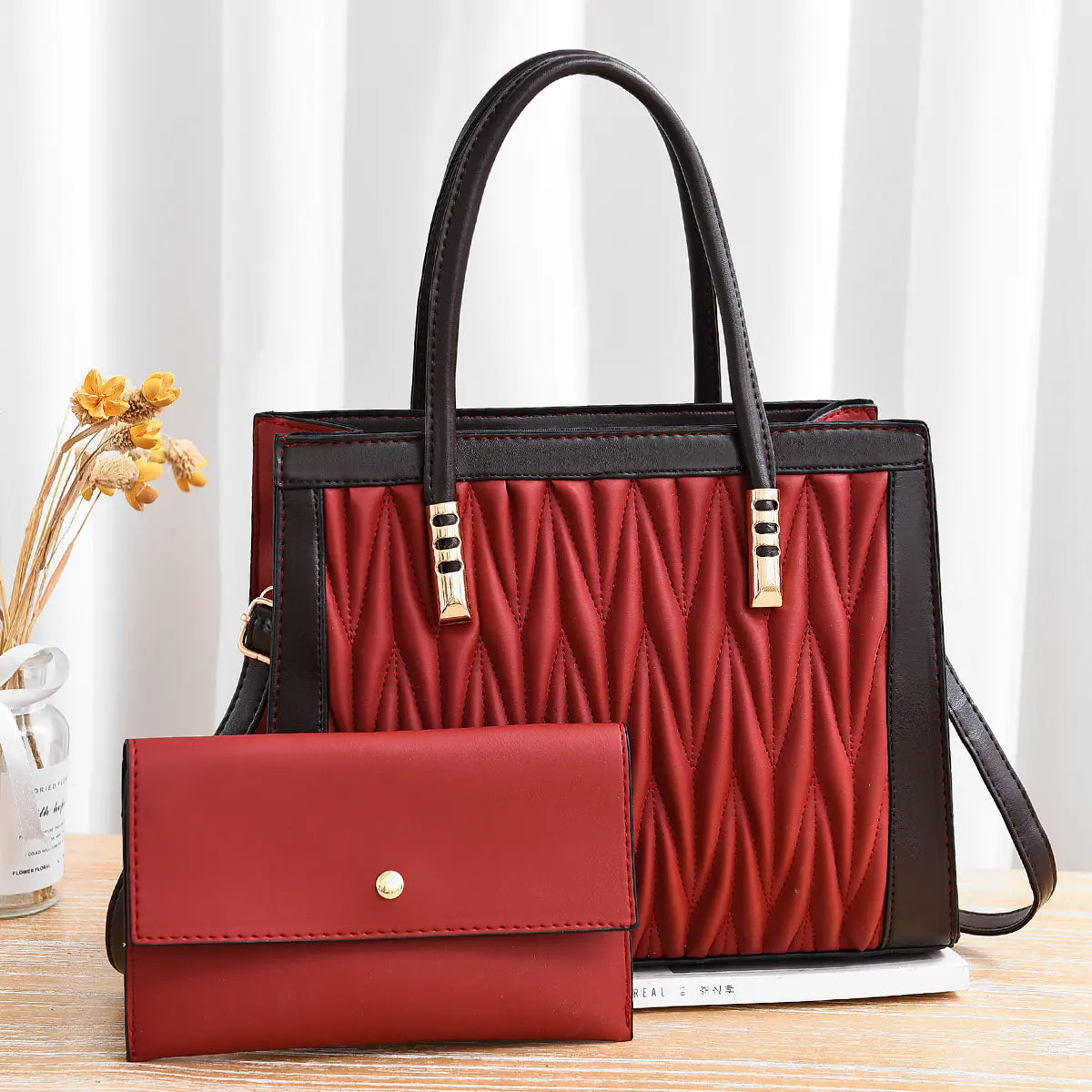 Lingge Simple Style Large Capacity Shoulder Bag
