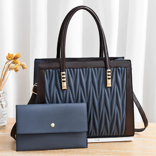 Lingge Simple Style Large Capacity Shoulder Bag