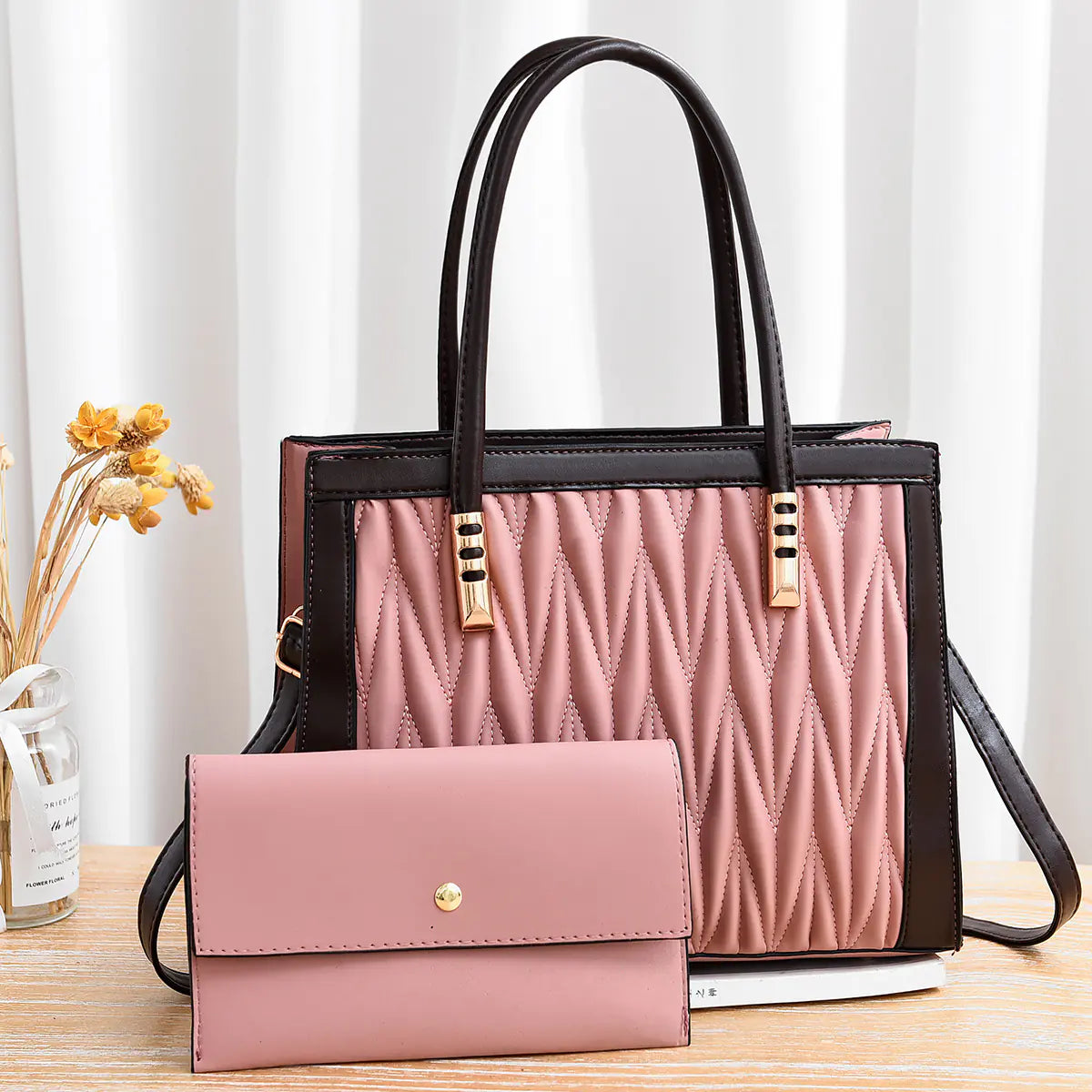 Lingge Simple Style Large Capacity Shoulder Bag