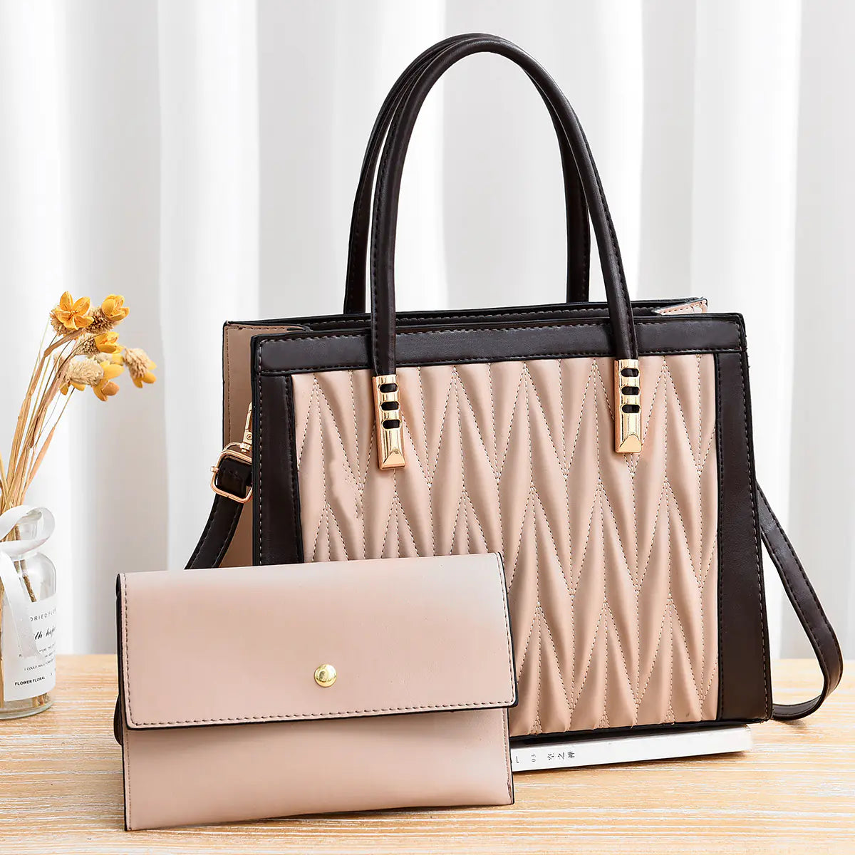 Lingge Simple Style Large Capacity Shoulder Bag
