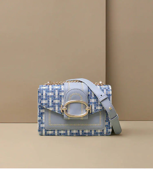 Luxury Wide Shoulder Bag with Chain Crossbody