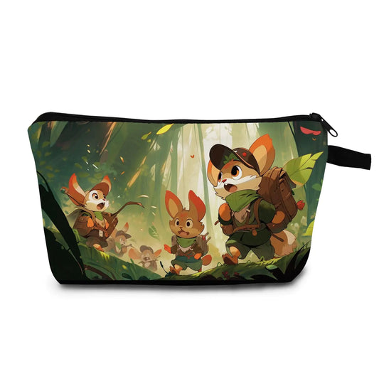 MoCaliduccious Cartoon Foxes Makeup Bag