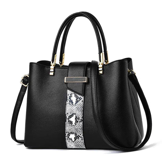 Luxury Snake Grain Leather Crossbody Bag