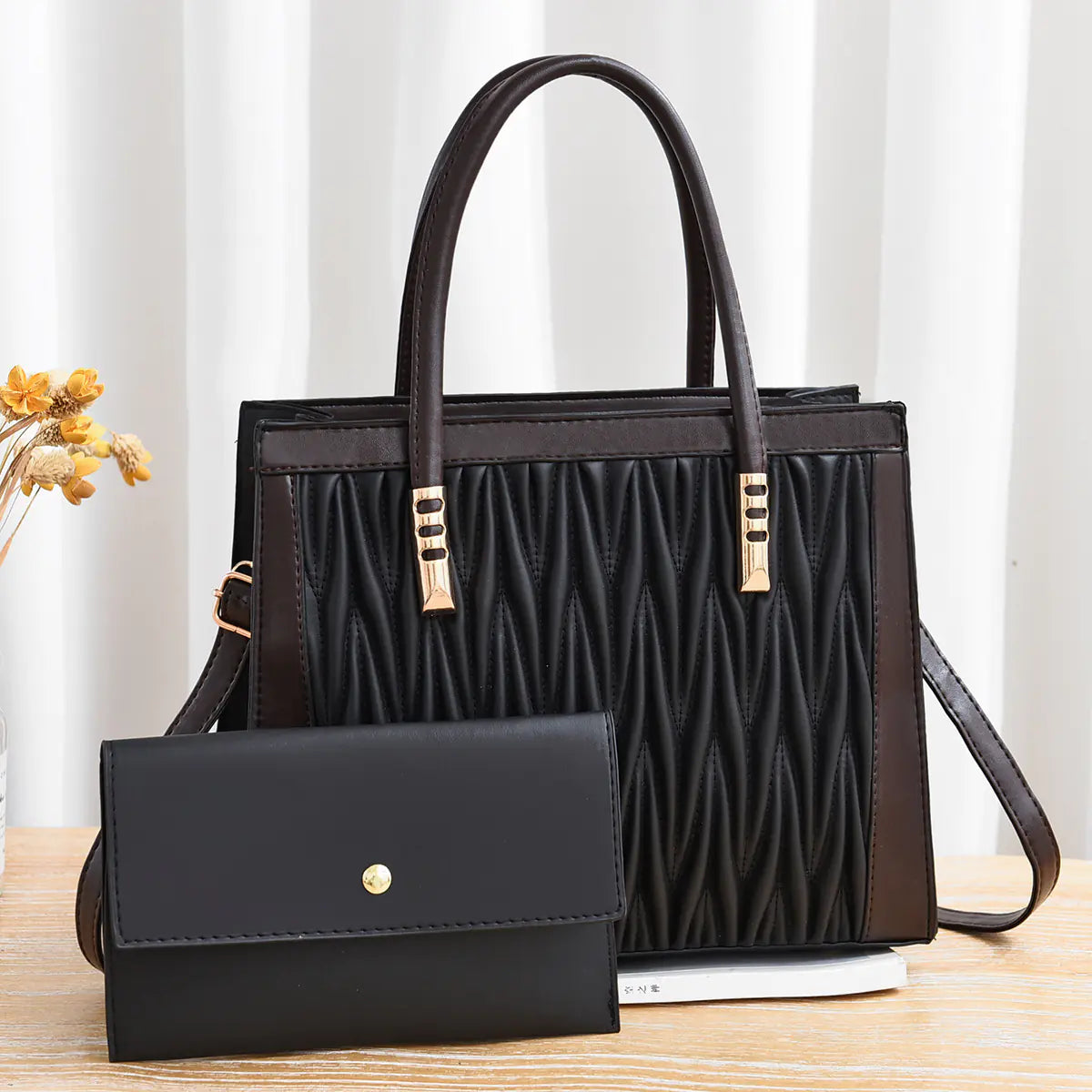 Lingge Simple Style Large Capacity Shoulder Bag