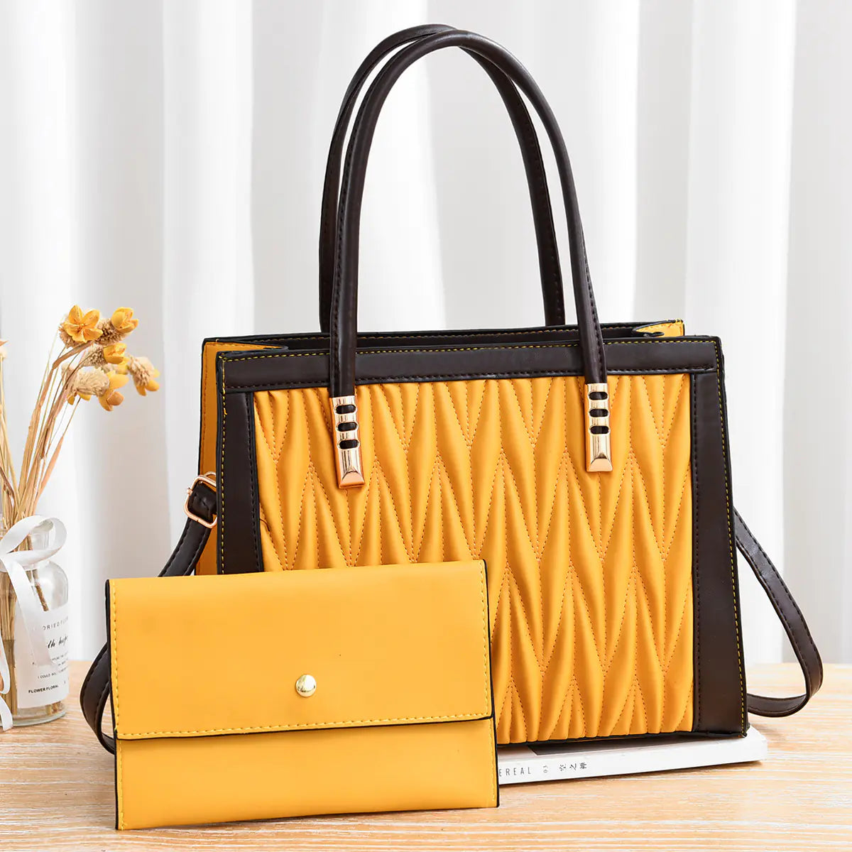 Lingge Simple Style Large Capacity Shoulder Bag