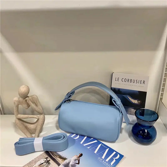 Candy Color Portable Zipper Dumpling Hand Bag