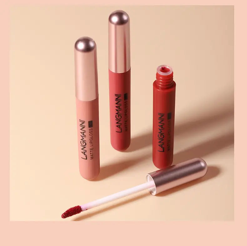 Matte Velvet Lip Gloss Set - 6 Waterproof Colors
